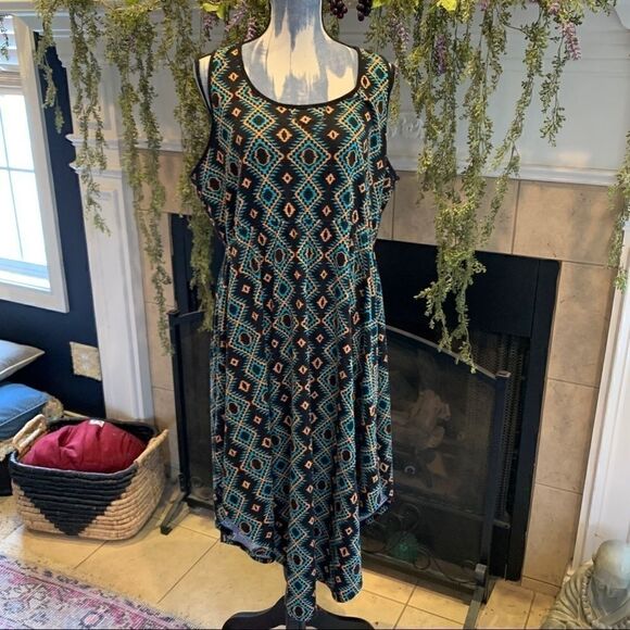 Xhilaration print sleeveless dress - Picture 1 of 7